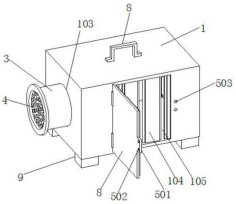 Negative-pressure type air purifier provided with replaceable filtering structure