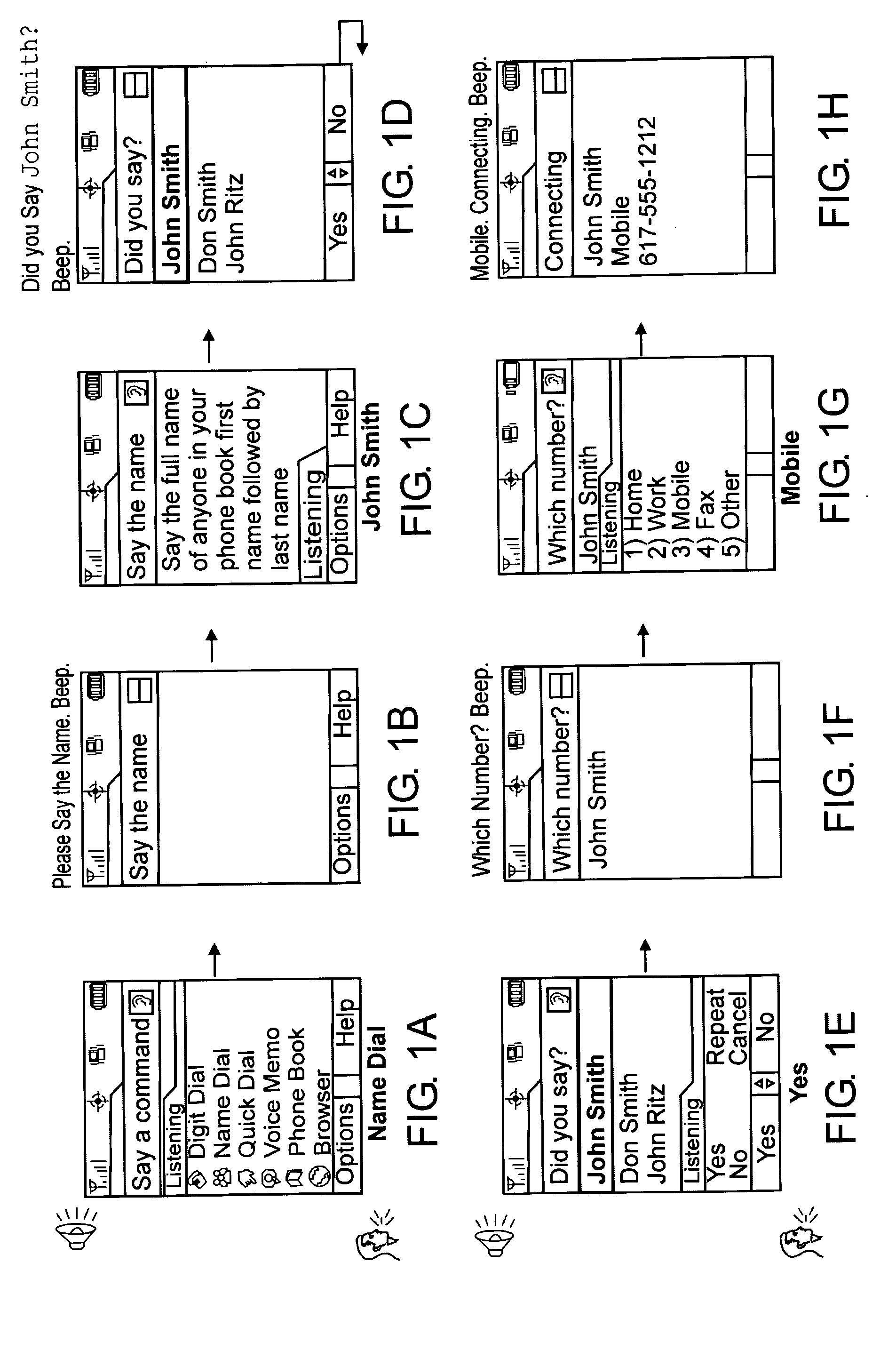 Method and apparatus for using earcons in mobile communication devices