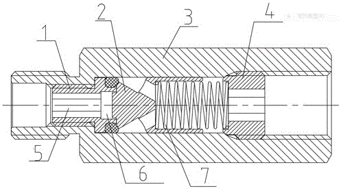 One-piece one-way valve with large flow rate and low starting pressure value