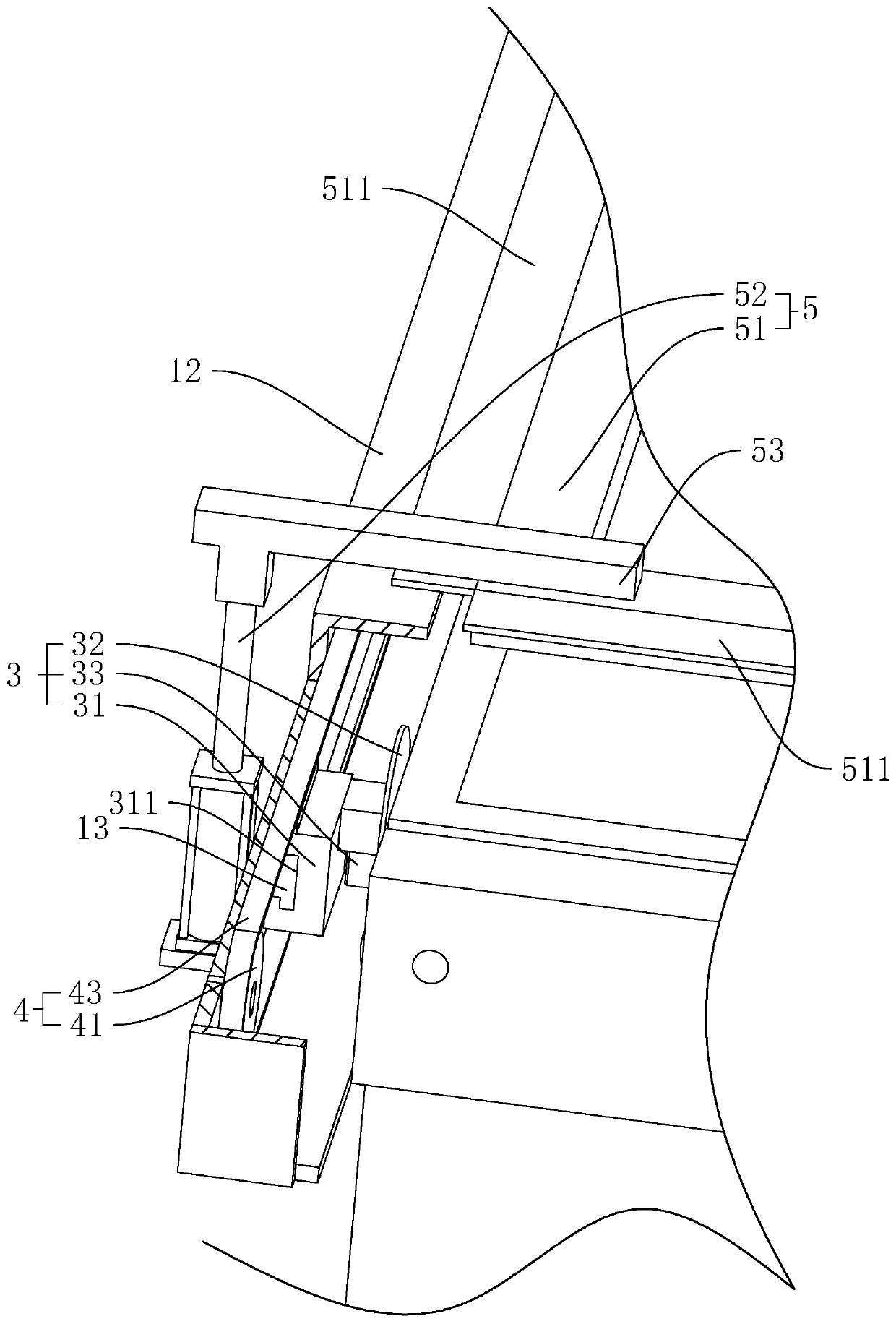 A shaped honeycomb core cutting device