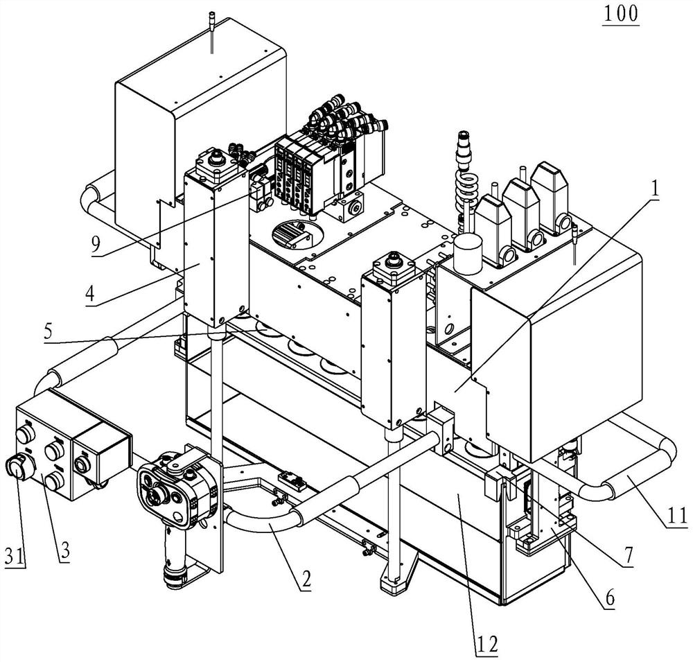 Semi-automatic boxing clamp for square battery module