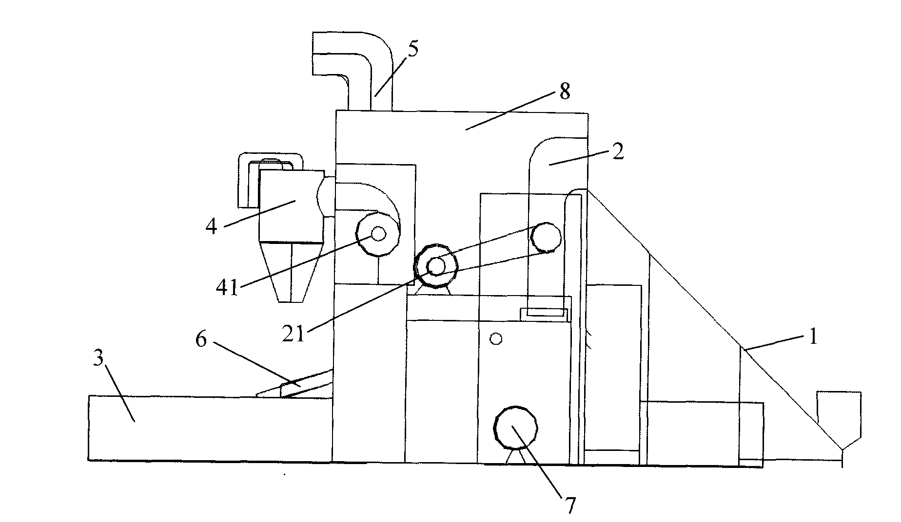 Recycling separation system of lithium battery component materials