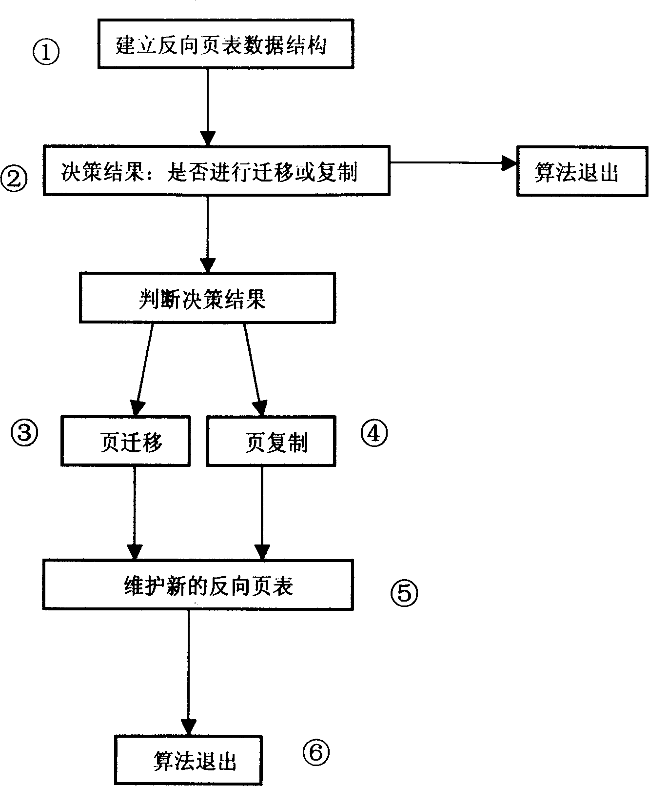 Page transport and copy method based on operation system reverse page table