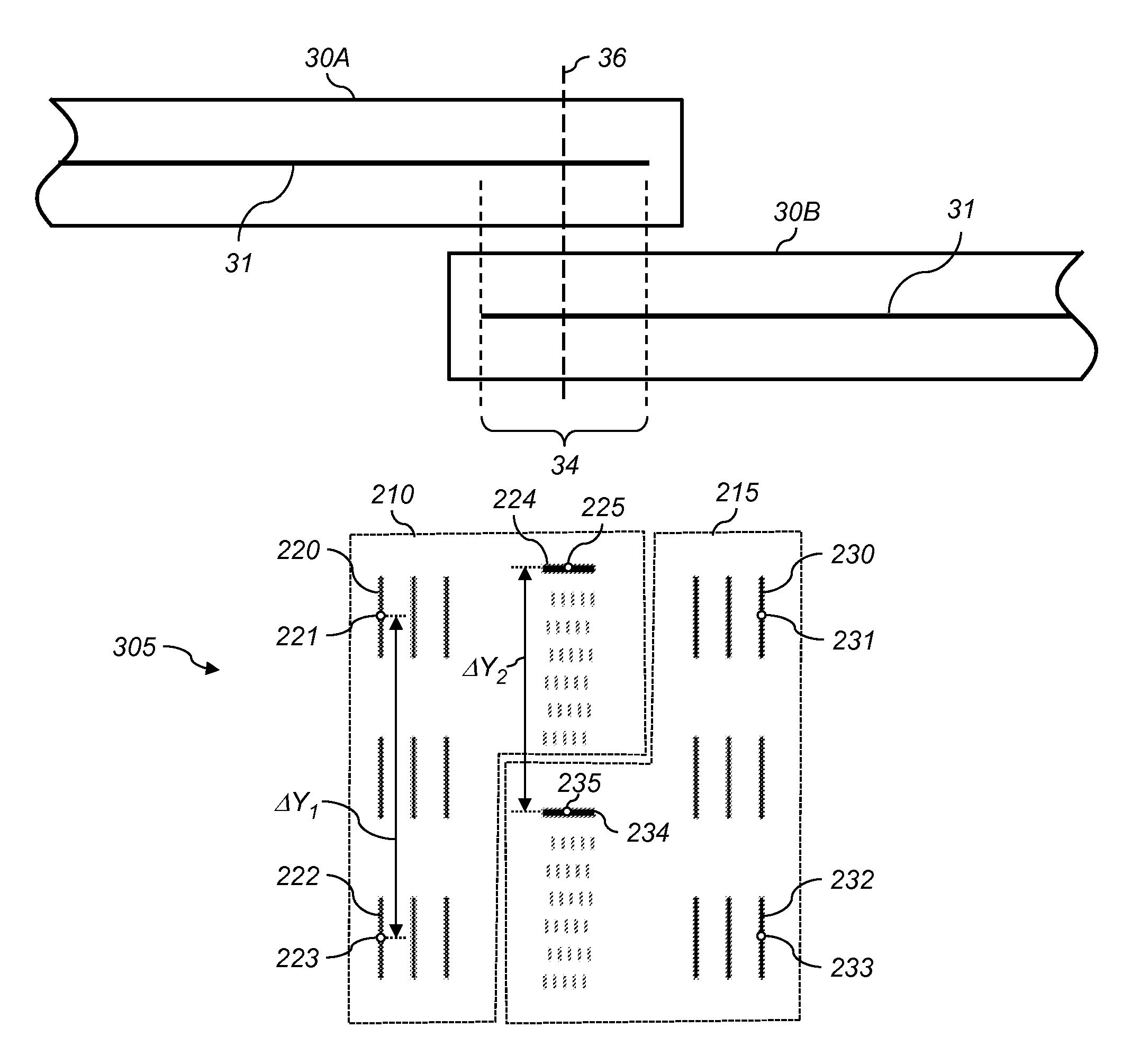 A method to determine an alignment errors in image data and performing in-track alignment errors correction using test pattern