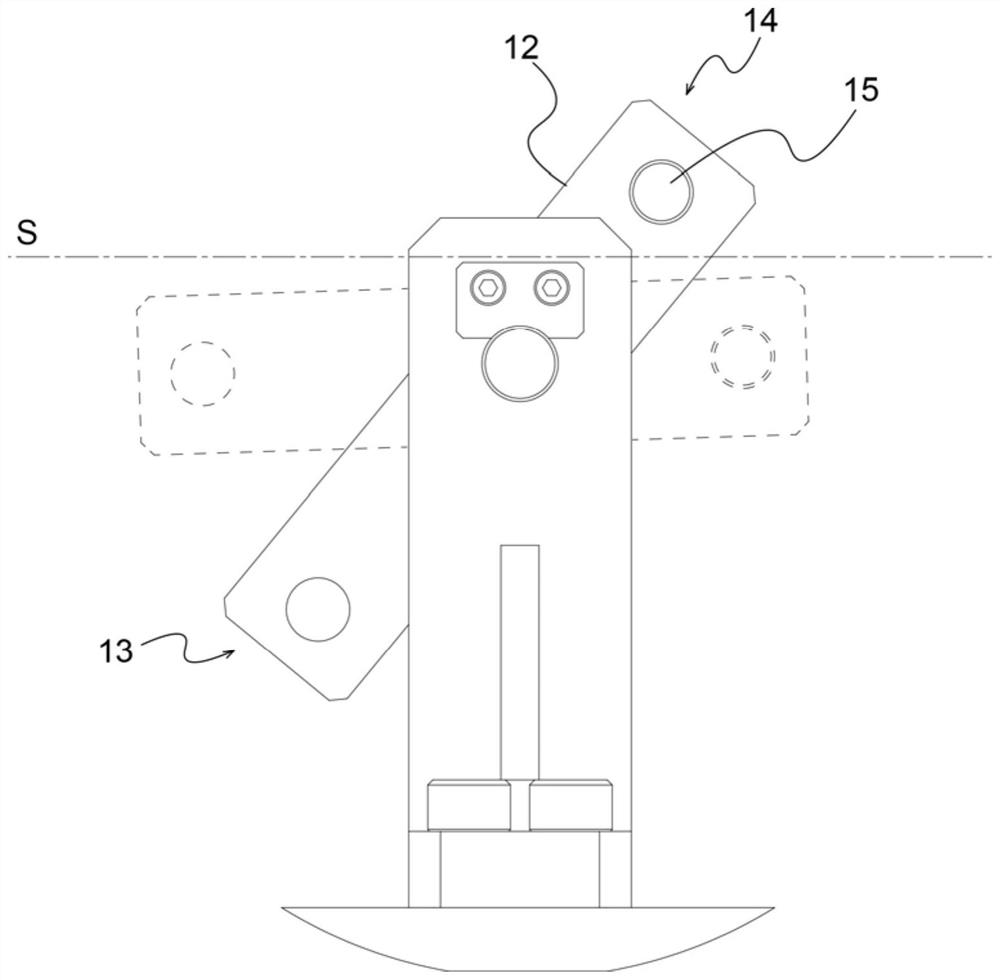 Material conveying roller bed and stop mechanism thereof