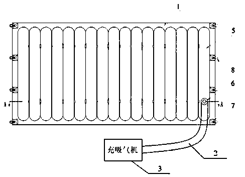 Inflating device for operation in shoal environment