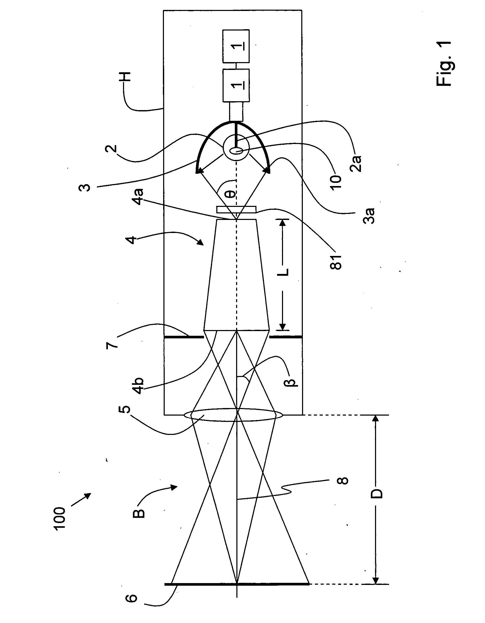 Compact work light with high illumination uniformity