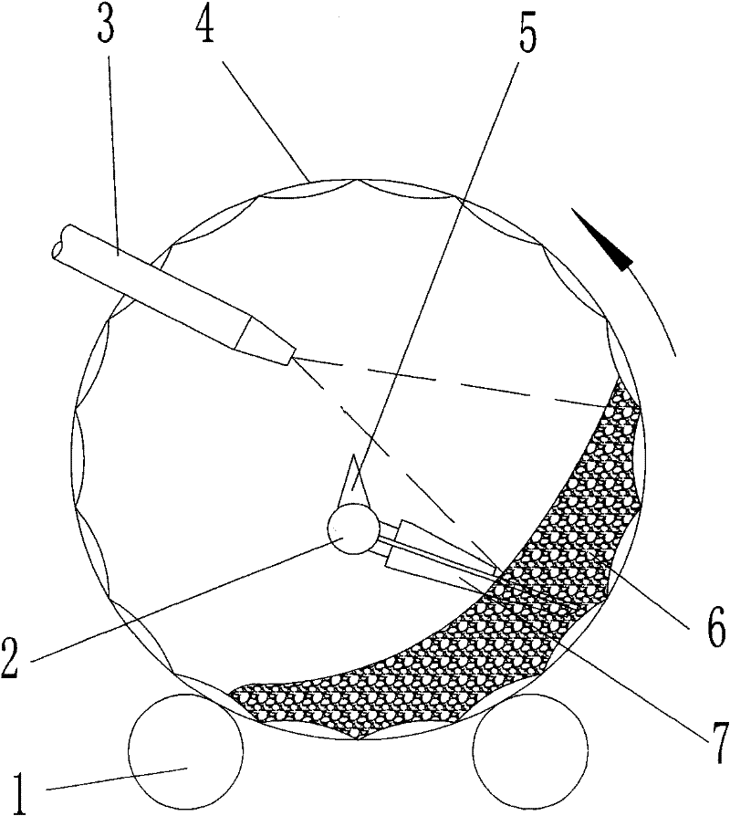 Granulator capable of preventing central tubular beam from scaling