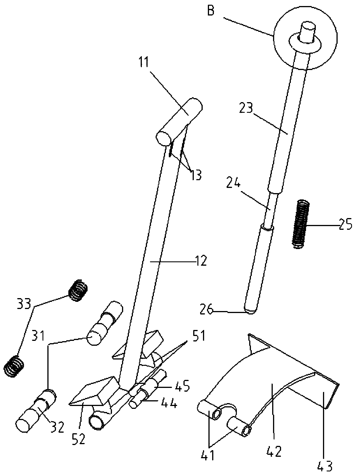 C-shaped steel lifting device