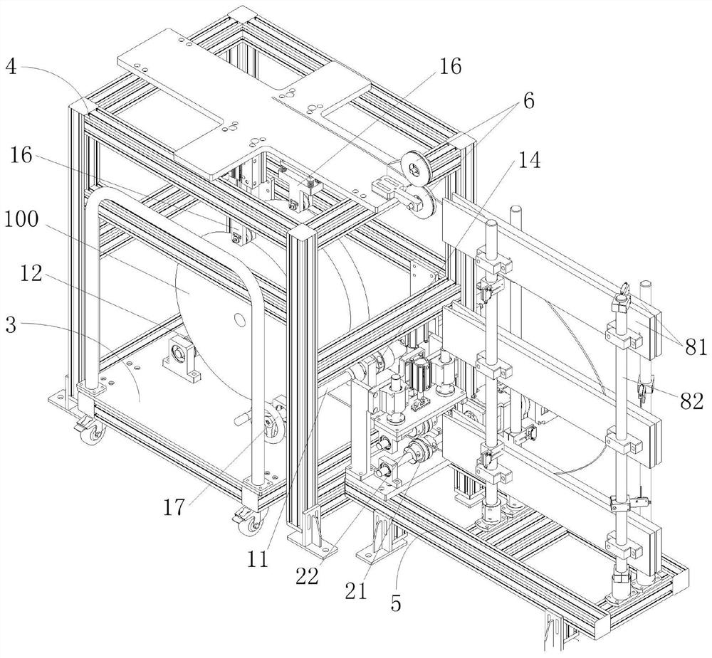 Flat copper wire feeding device and wire feeding method