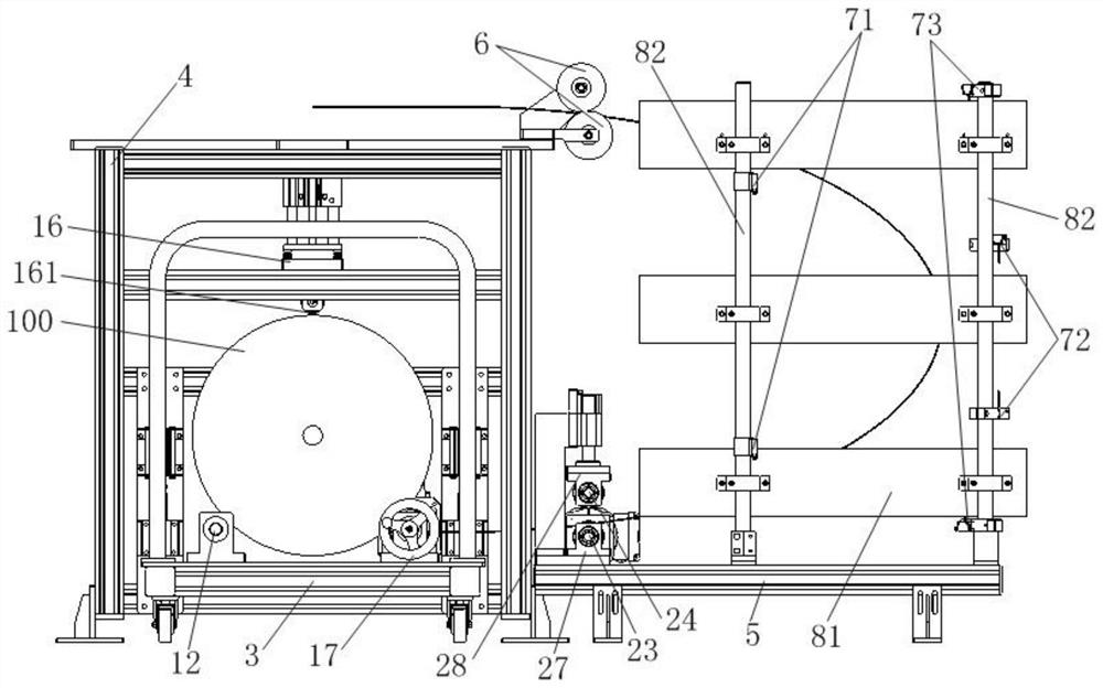 Flat copper wire feeding device and wire feeding method