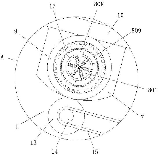 Inner wall cleaning device for pipeline machining