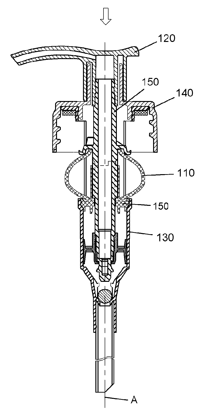 Press-type liquid pump