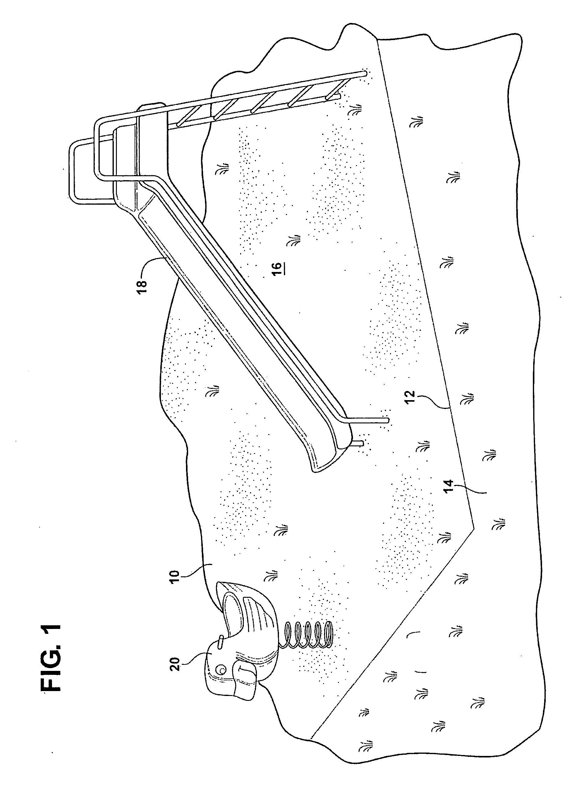 Shock absorbing, wheelchair accessible, recreational surface area and method of constructing same