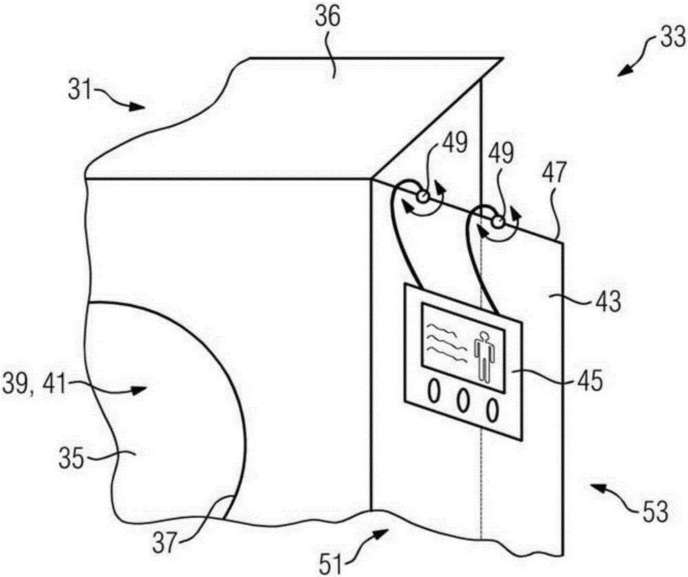 Examination space for performing computed tomography images