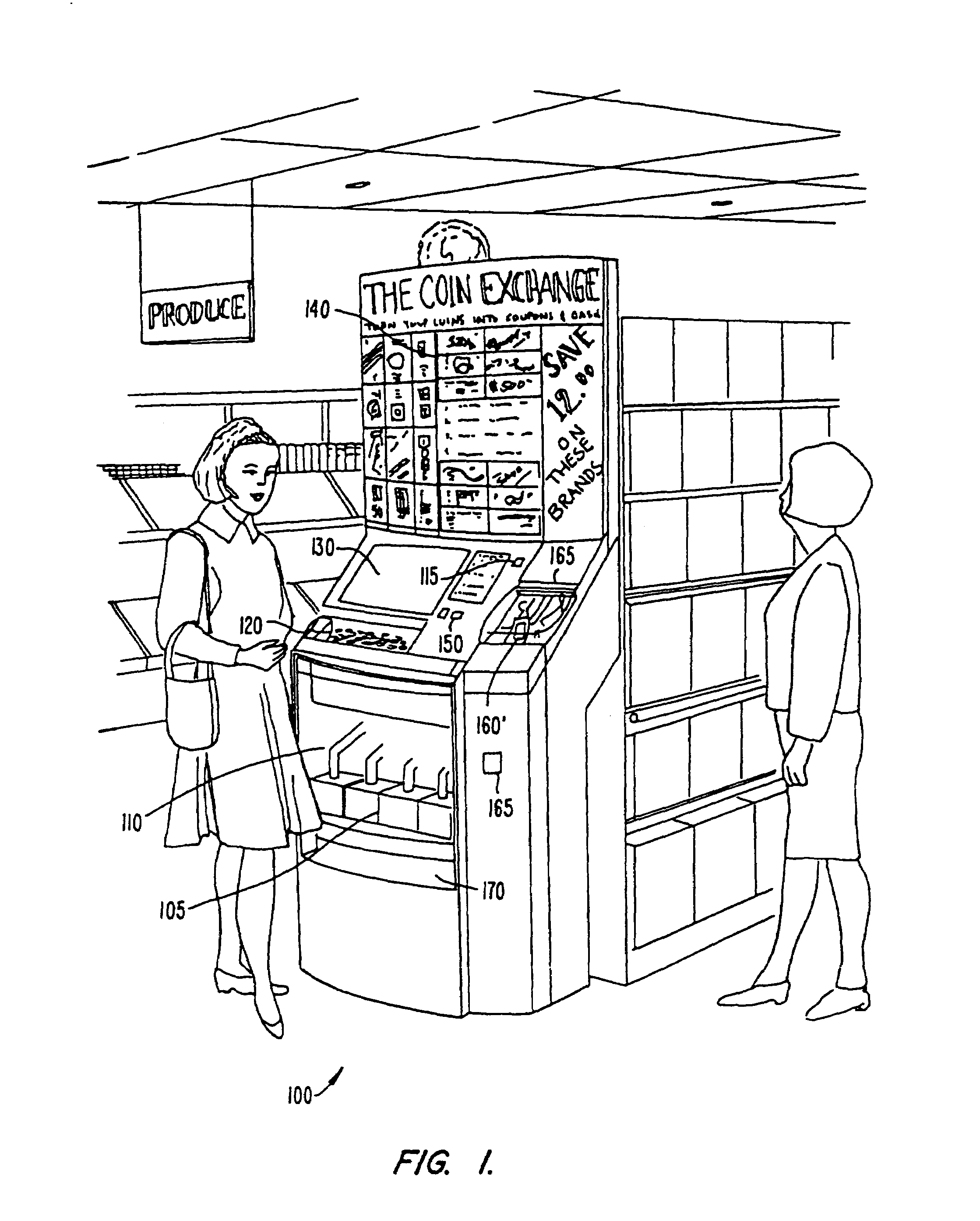 Coin counter and voucher dispensing machine and method