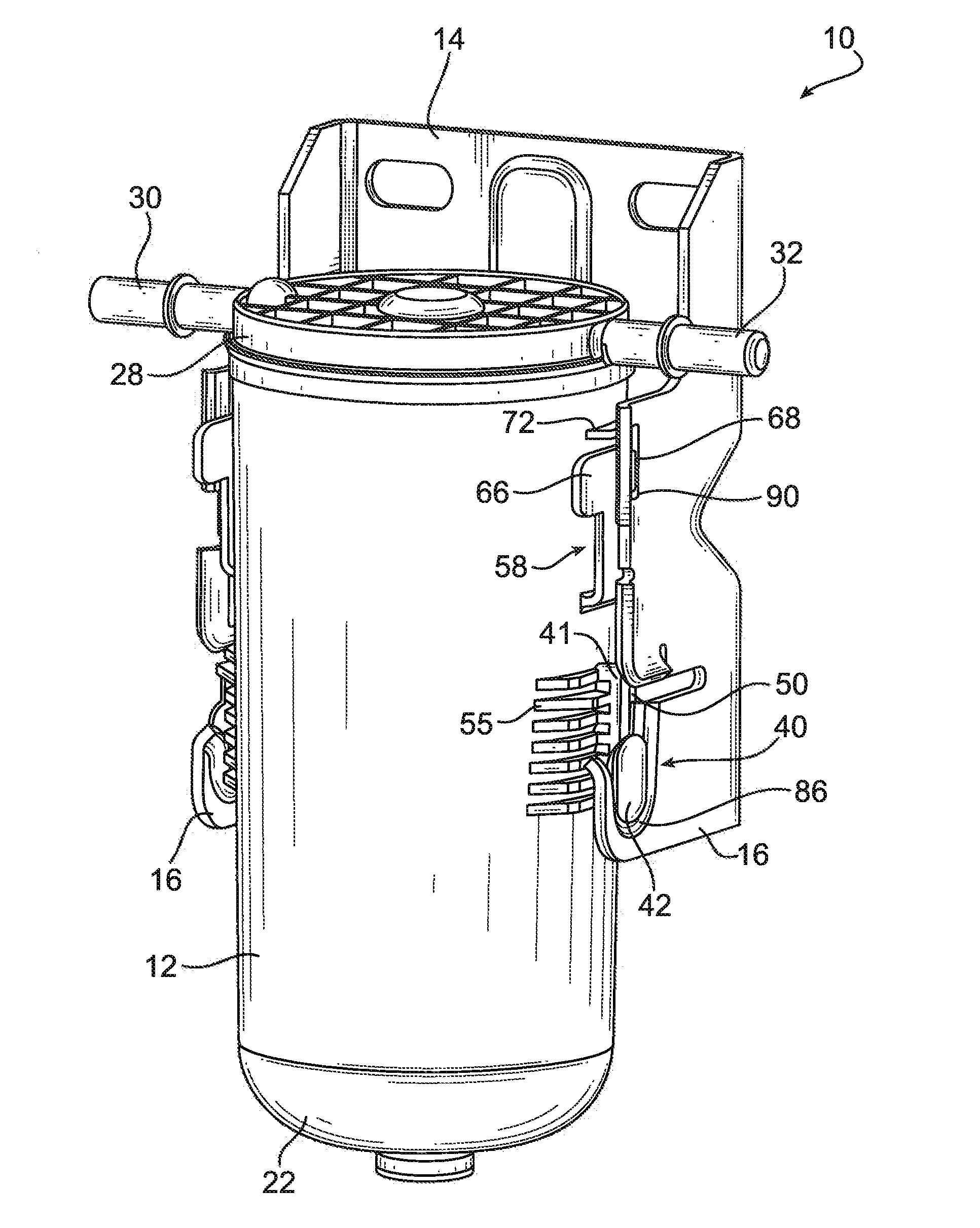 Filter with quick attachment features