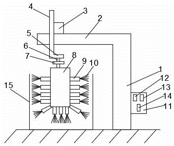 Dye vat cleaning device