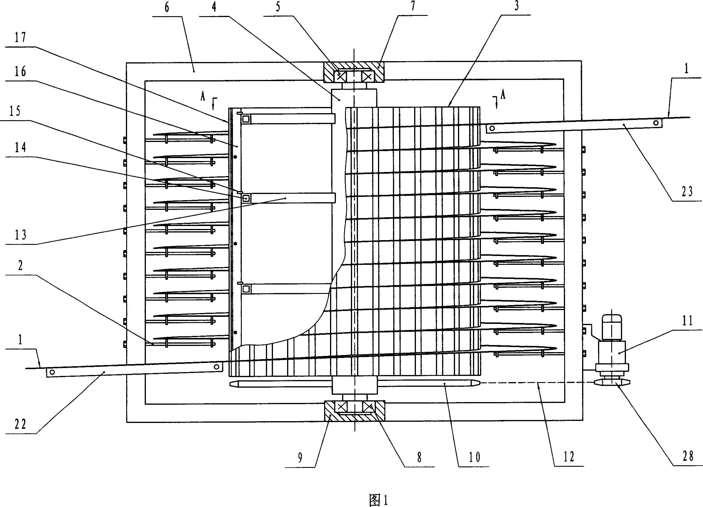 Friction revolving barrel of helix freezing apparatus