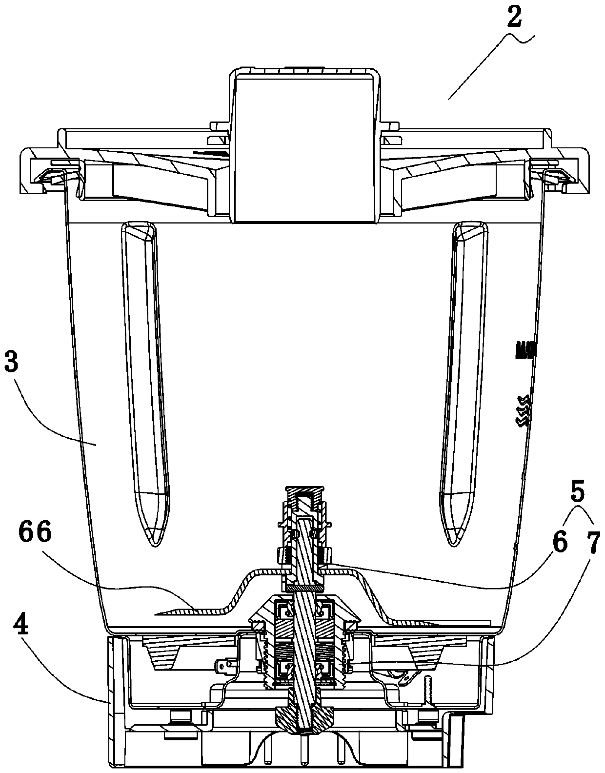 Food processing device and bowl assembly and stirring knife assembly thereof