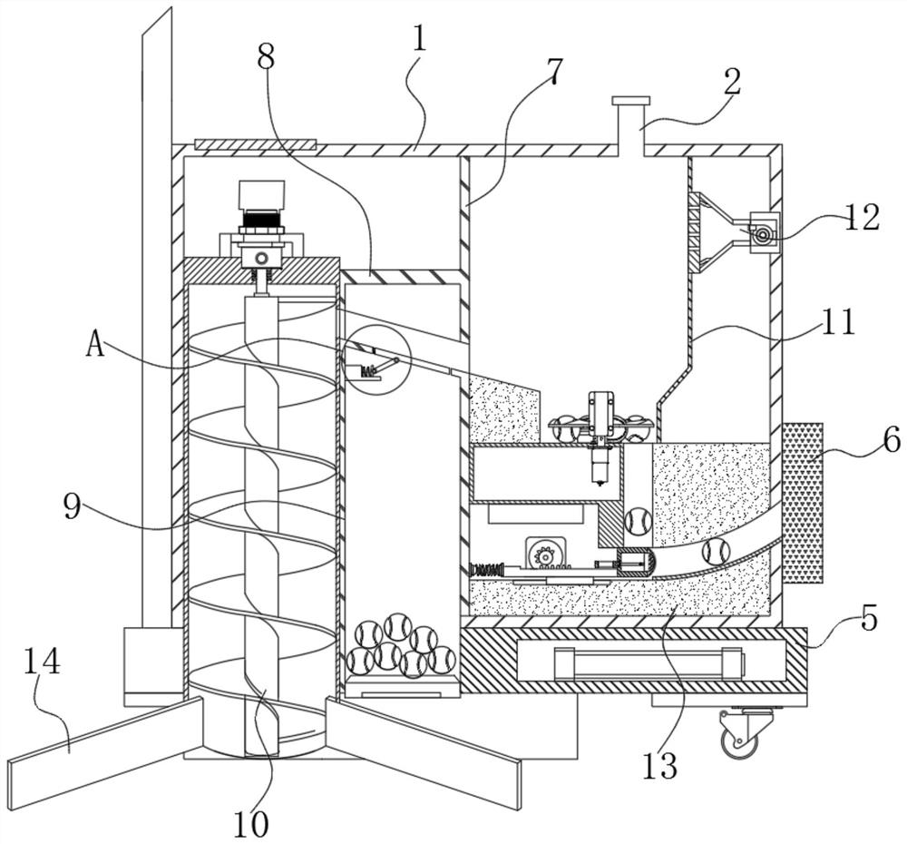 High-reliability tennis ball picking and serving all-in-one machine