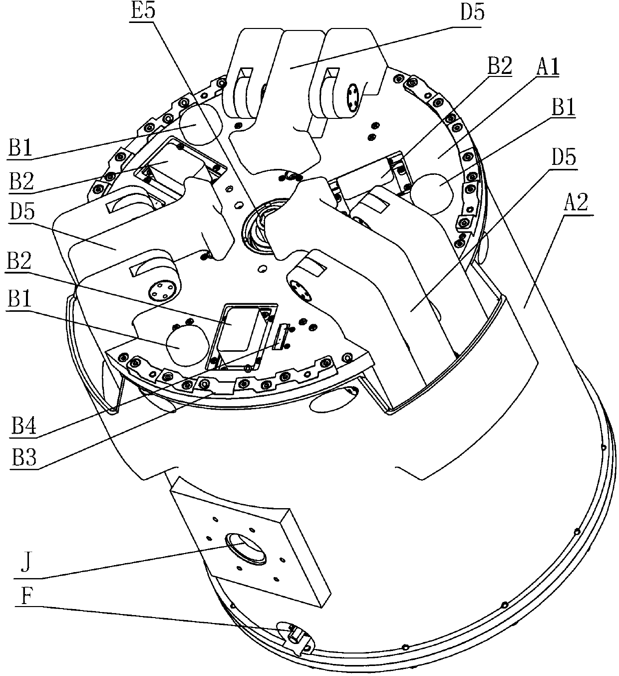 End effector capable of achieving space manipulator self crawling and load operation