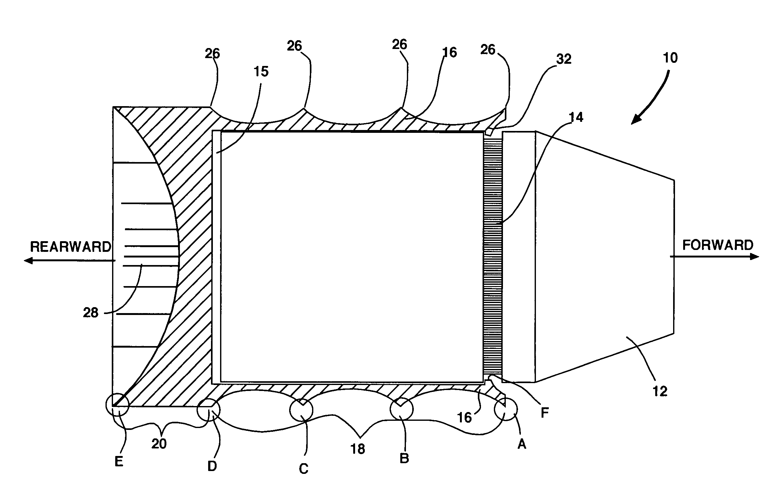 Saboted projectile with external ridges and/or internal locking edge for muzzleloading firearms