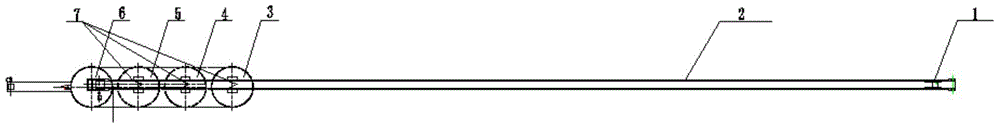 One-well two-bin type quick conveying method for deep tunnel guniting and concreting materials