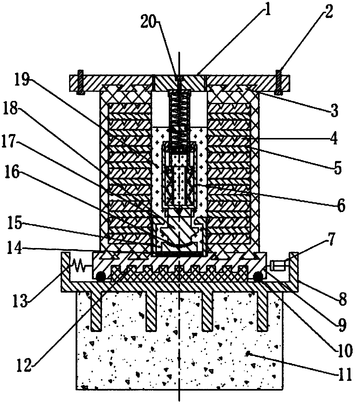 Building structure foundation module having three-dimensional shock isolation and vibration attenuation functions