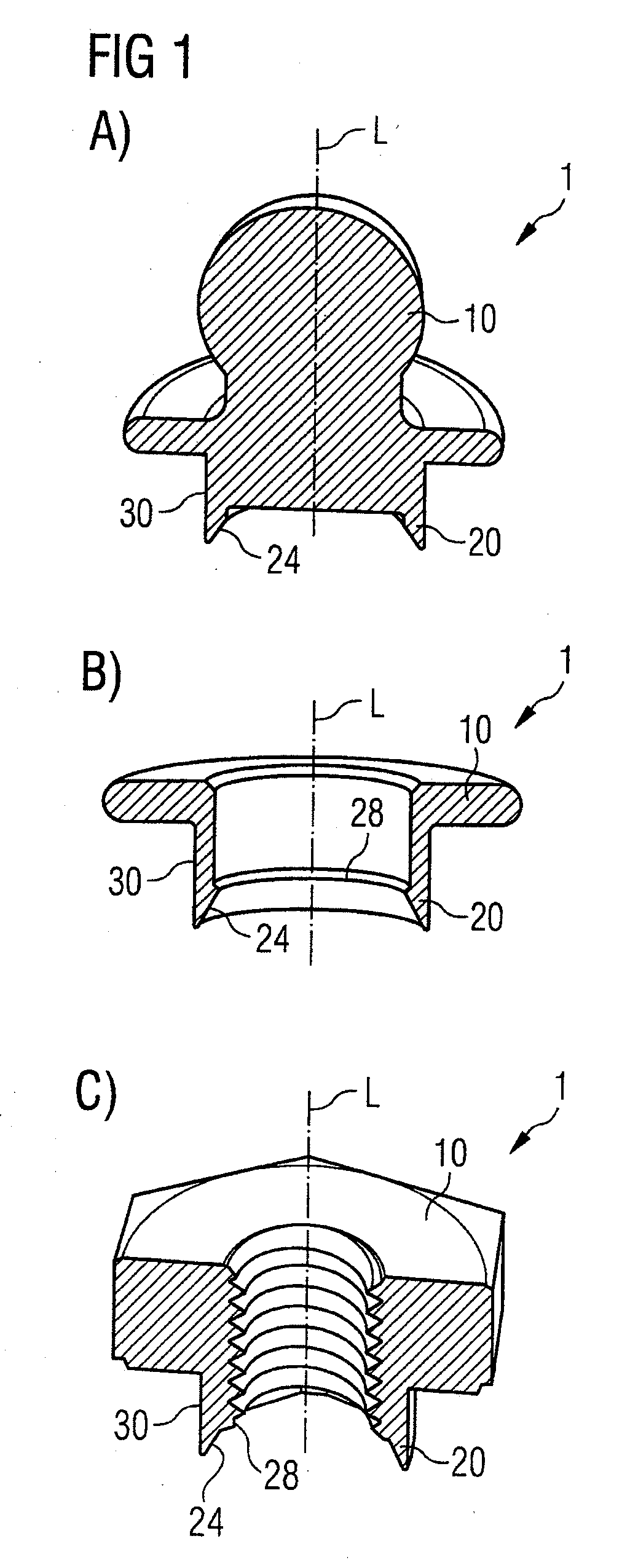 Self-piercing element