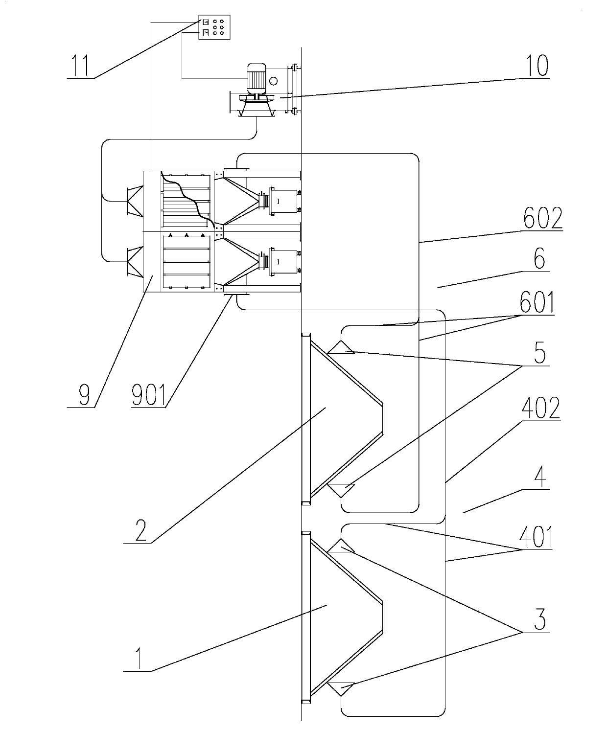 Crusher dust removing system