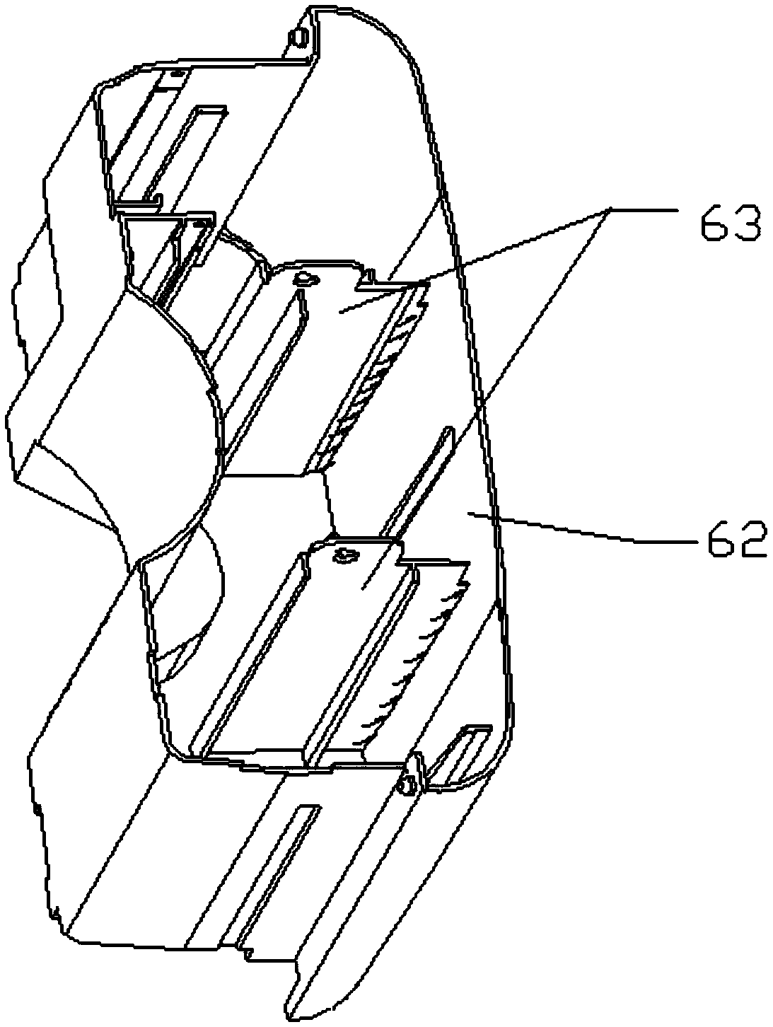 Glue feeding device and method for injection molding water tank