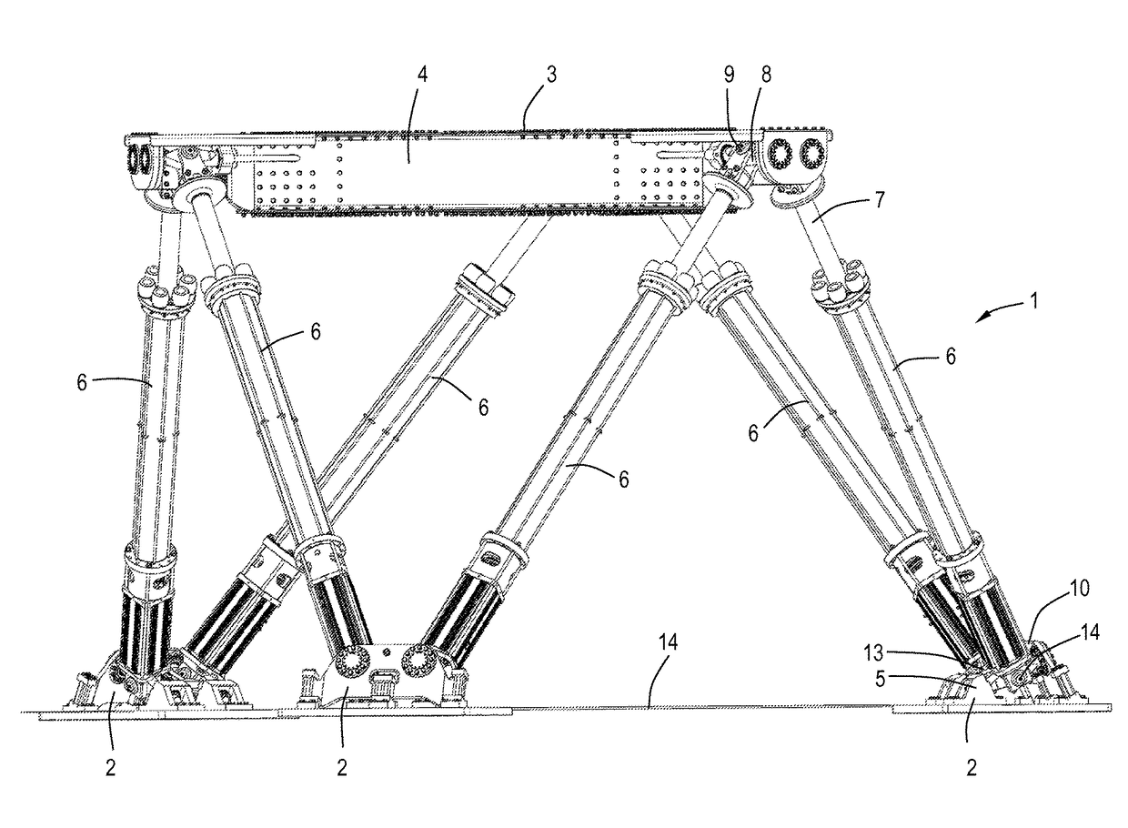 Six-degree-of-freedom motion simulator assembly