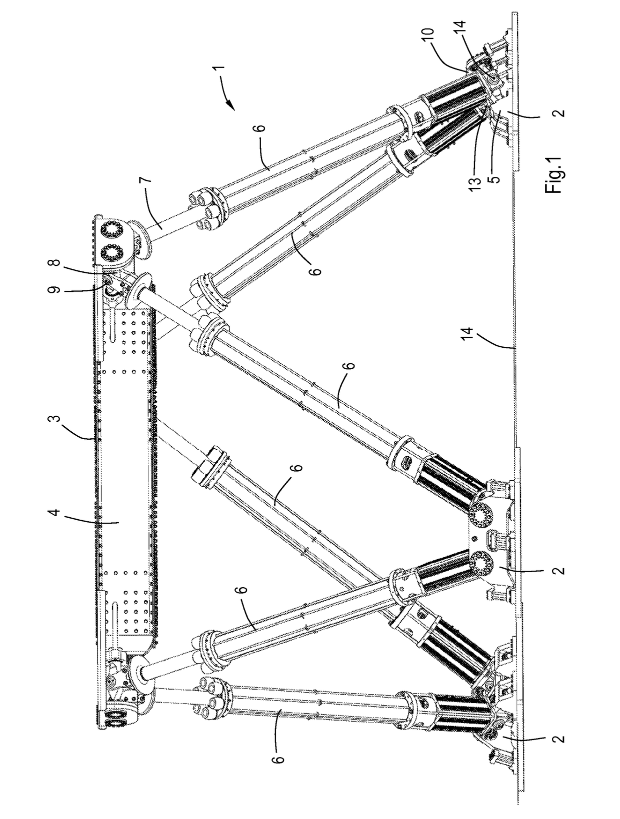 Six-degree-of-freedom motion simulator assembly