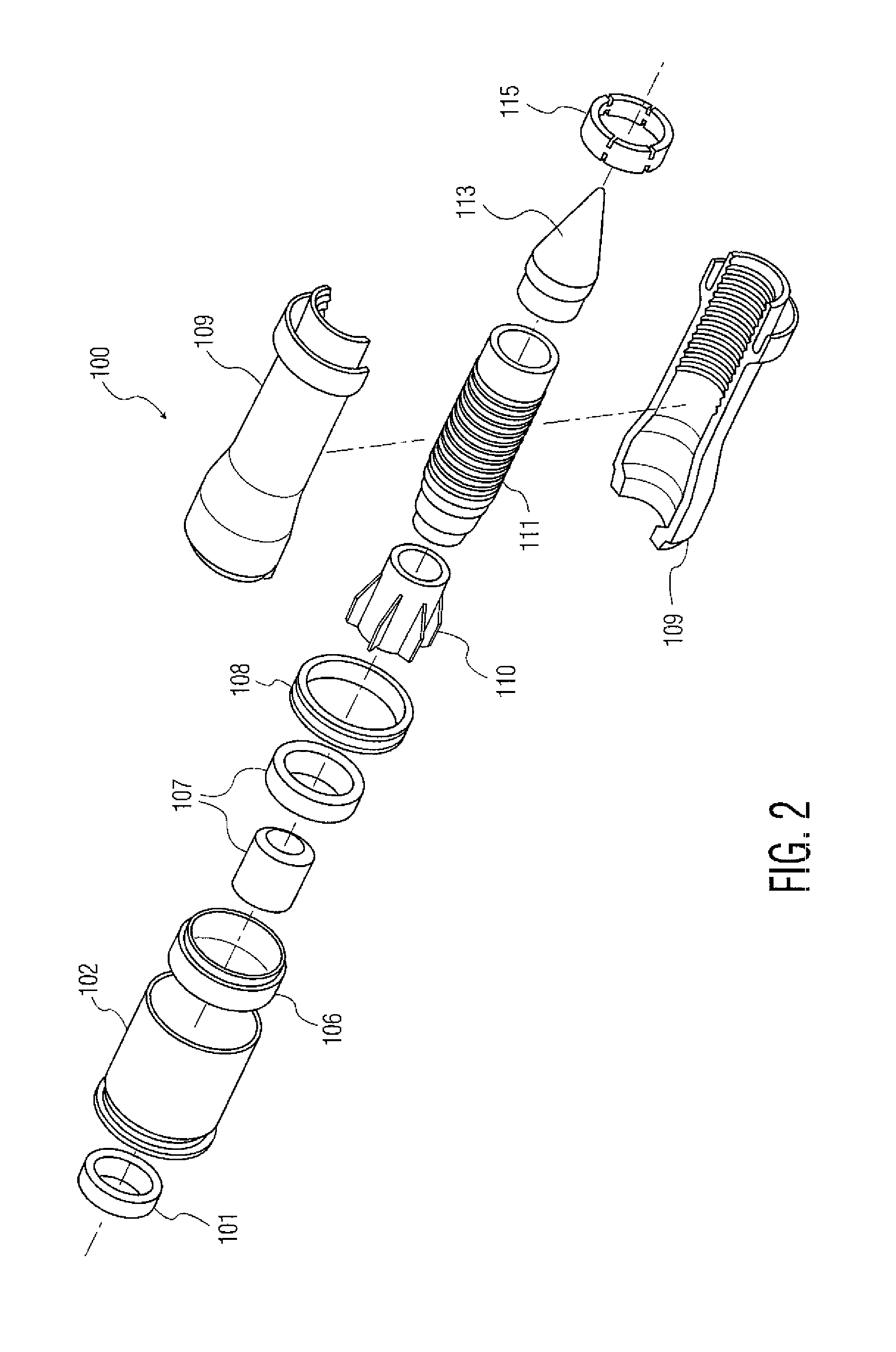 40 mm low drag extended range projectile