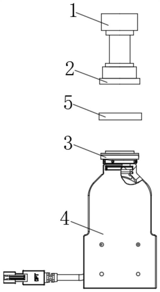 Frosted glass inner layer two-dimensional code recognition device and application method thereof