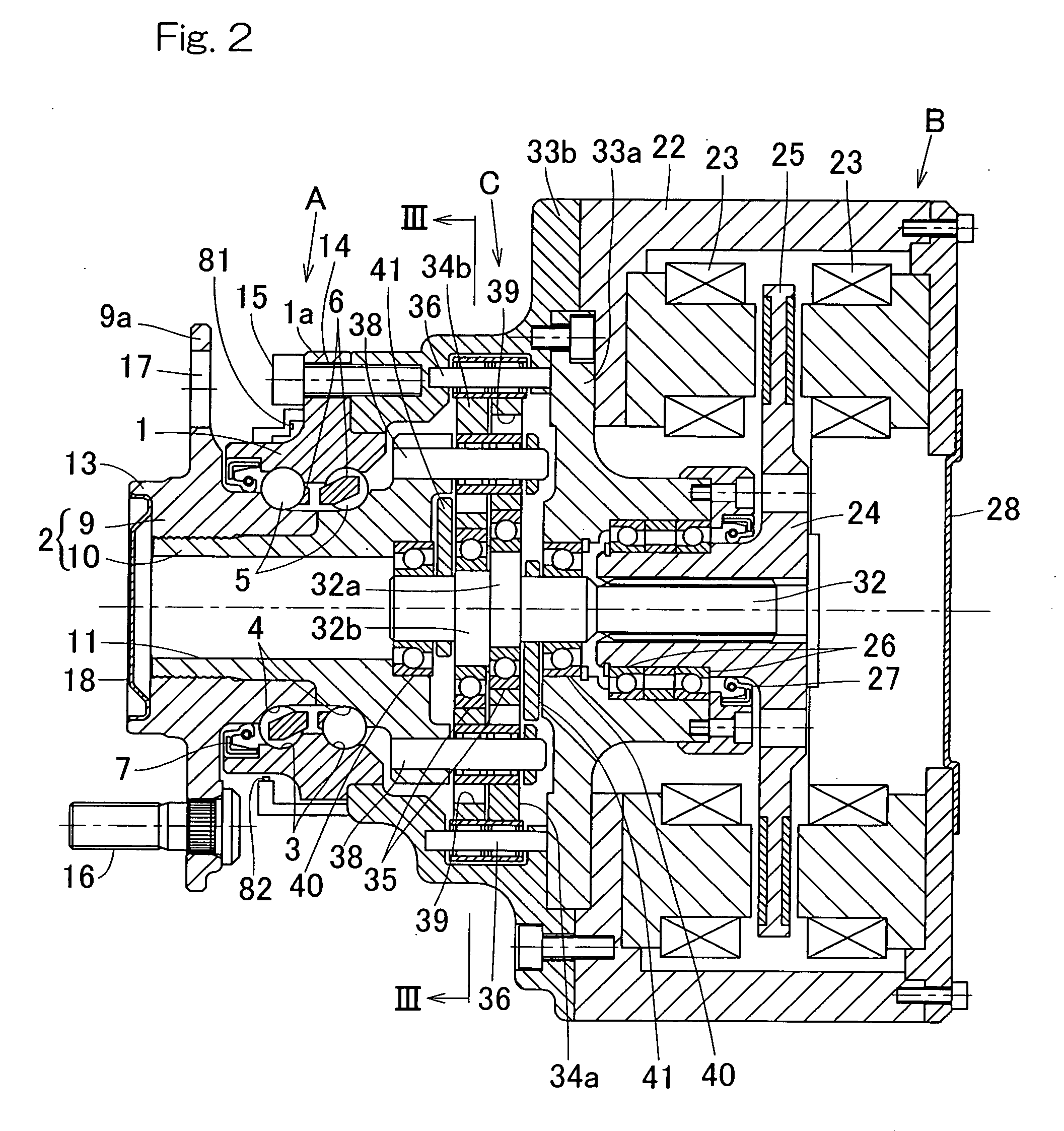 Sensor-equipped axle unit having a built-in motor of in-wheel type