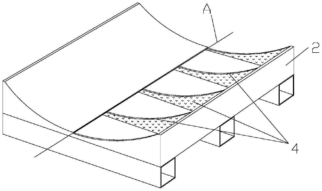 Buffering tray for solvent-free paper-plastic lamination or cigarette packet transferring technology and operation method