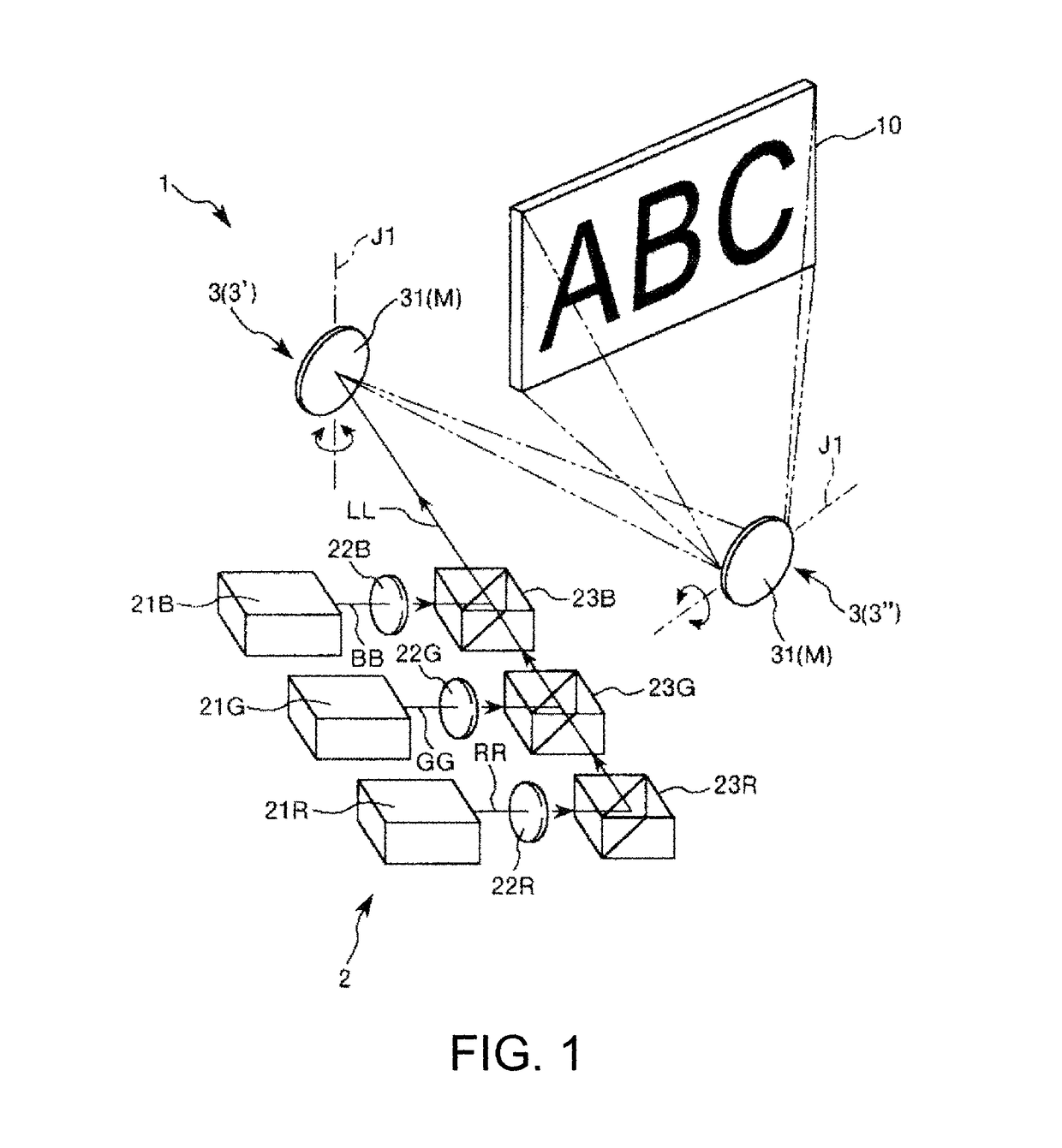 Optical scanner, image display device, and head mounted display