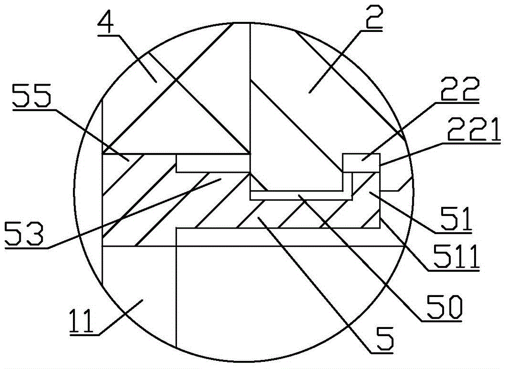 Dustproof device of swinging rod of plastic circular weaving machine