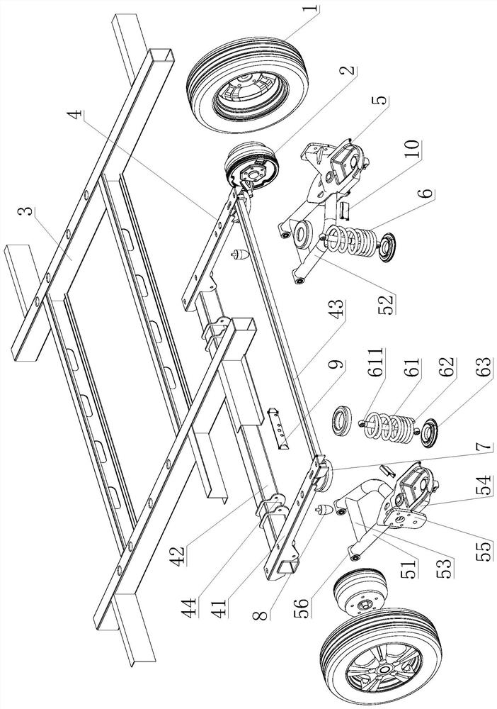 Independent suspension system of trailer