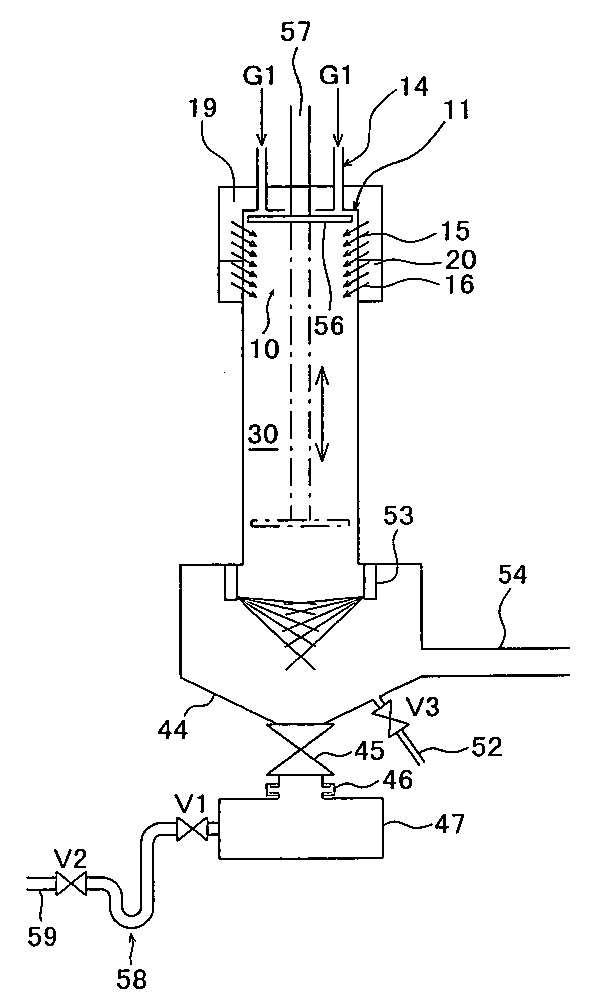 Exhaust gas treating device