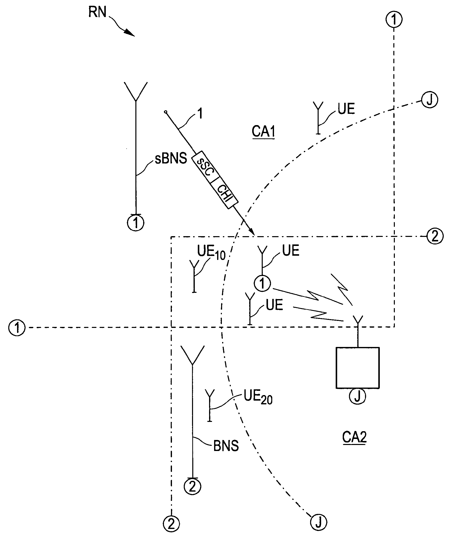 Method of detecting a loss of service availability, in particular a jamming transmitter and/or an out of service situation, affecting a communication user equipment, user equipment and evaluation unit with interfaces to the user equipment