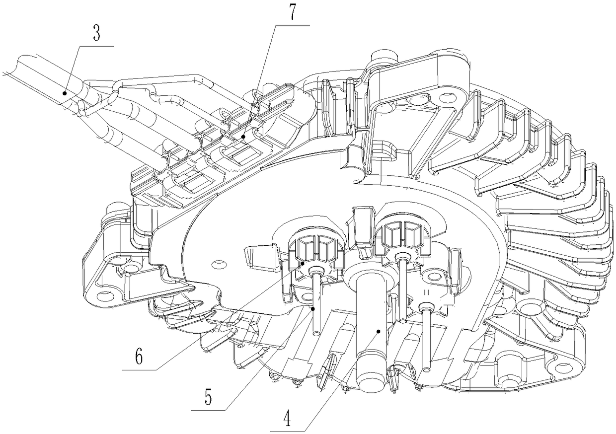 Driving motor for automobile cooling fan