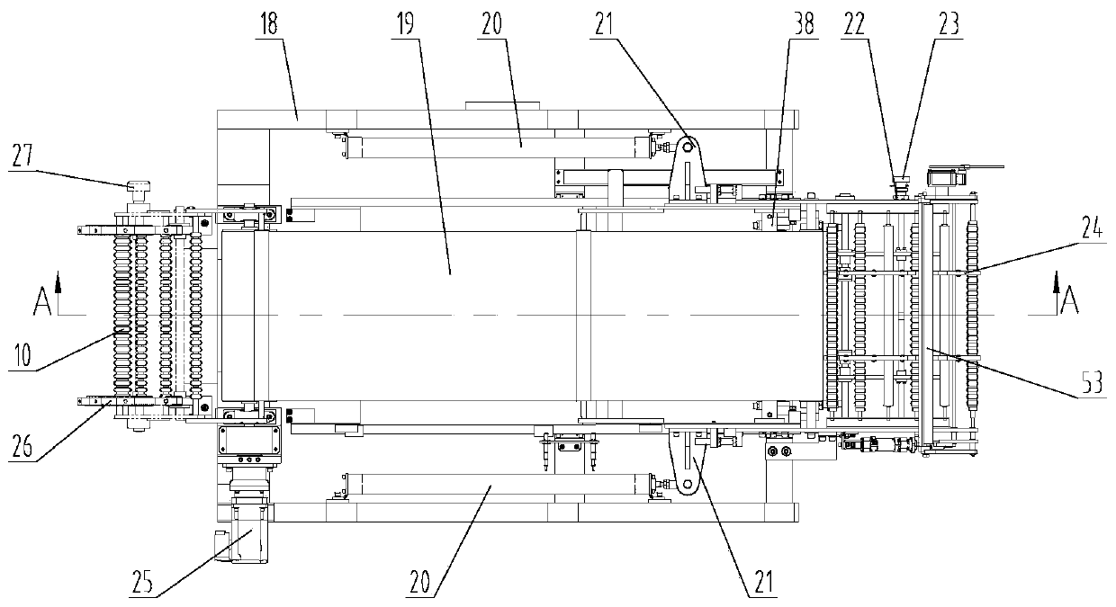 Full-steel radial tire forming machine belt ply feeding frame with material stretching prevention function