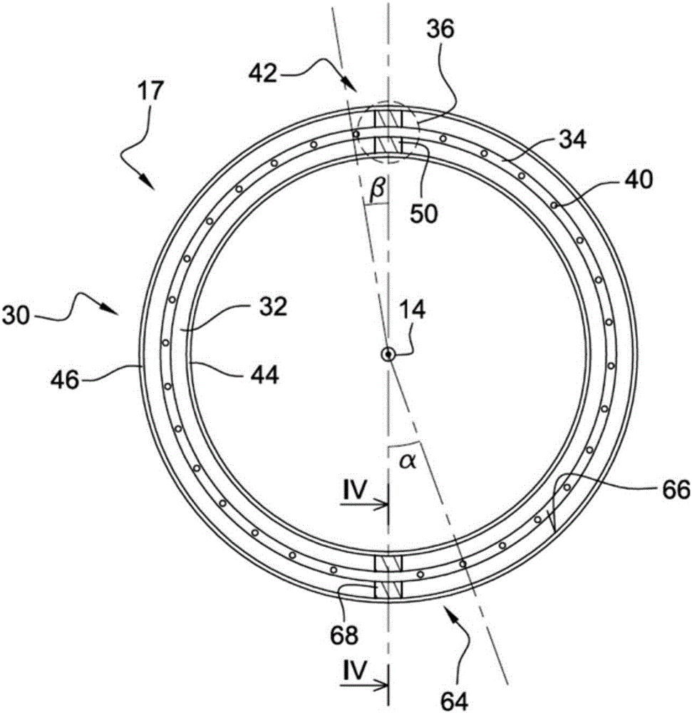 Flow splitter for low pressure compressor of axial turbomachine with de-icing annular duct