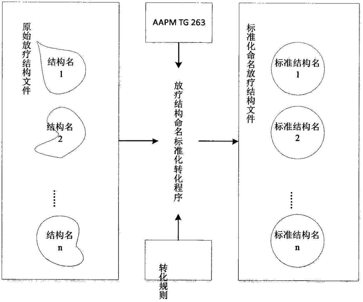 Radiation structure naming standardization method, apparatus and device and medium