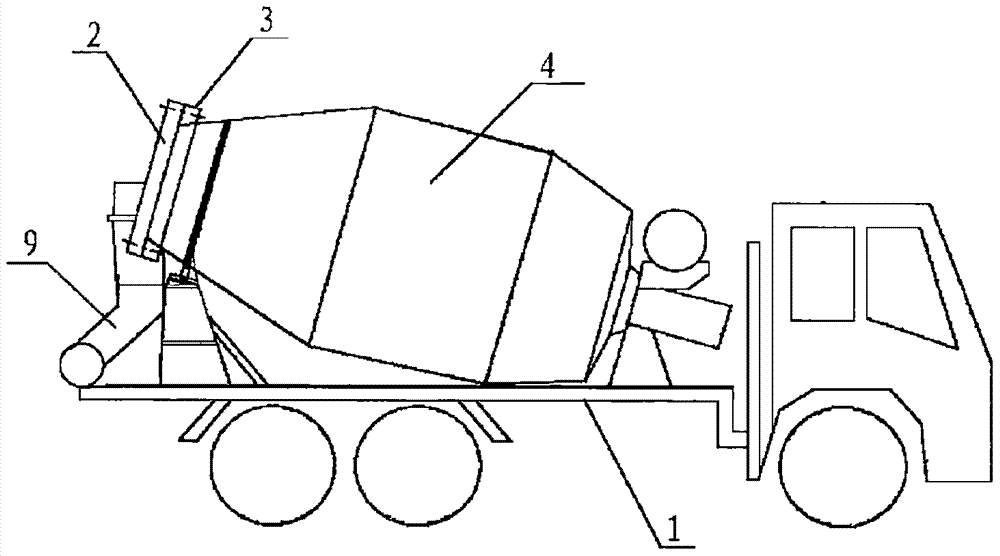 Concrete prewetting tank truck