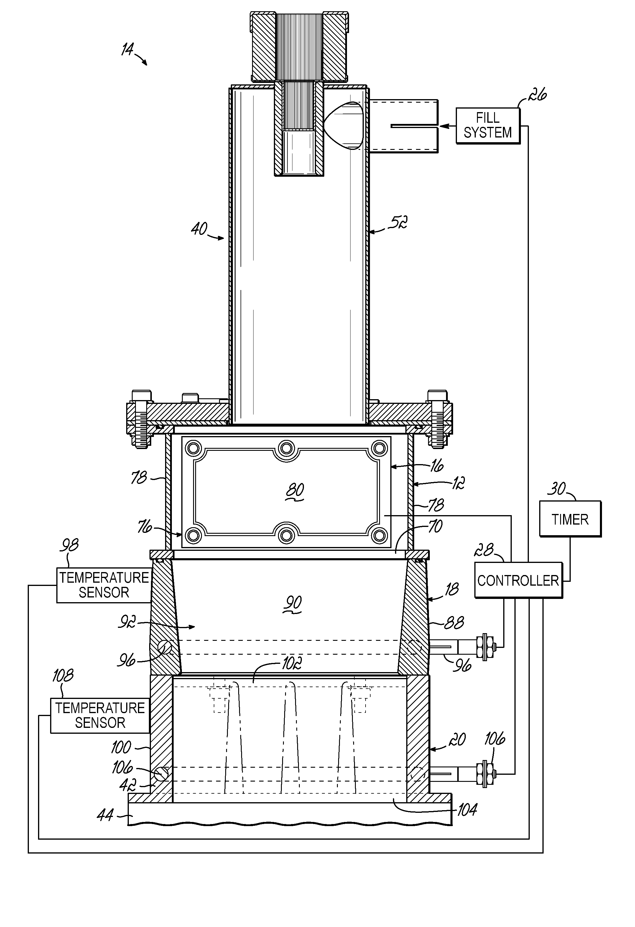 Adhesive dispensing system and method using smart melt heater control