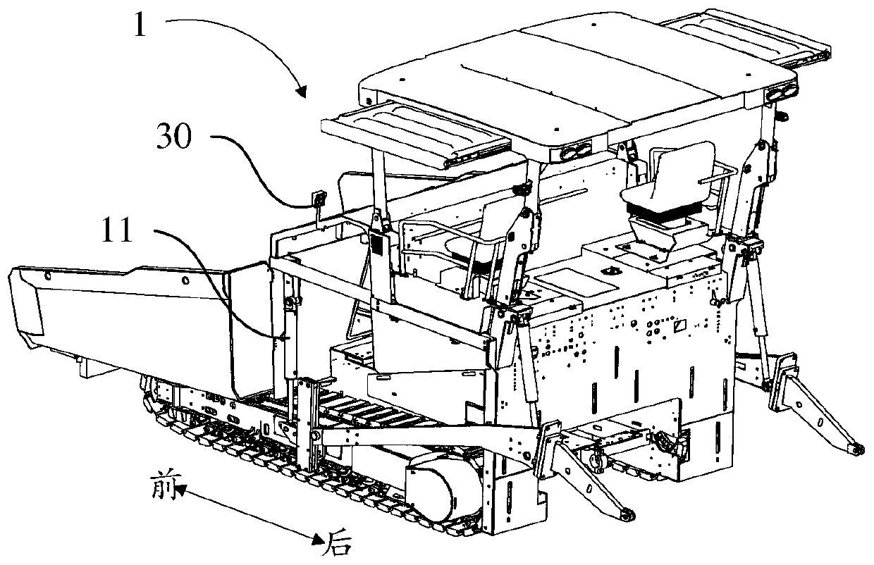 Paving machine leveling display system, paving machine and control method